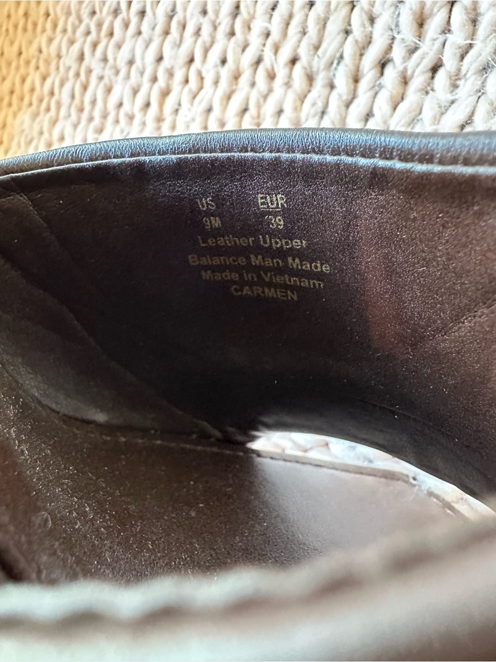 Sam Edelman Carmen heeled mule sandal dark brown / almond leather size 9 NWOB - Picture 6 of 7